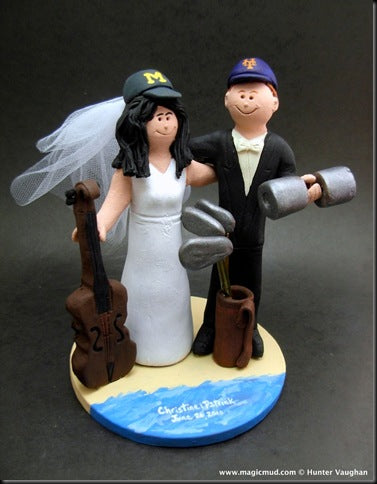 Cello Players Wedding Cake Topper