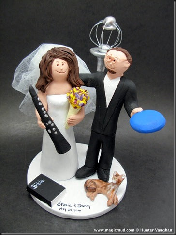 Clarinet Players Wedding Cake Topper