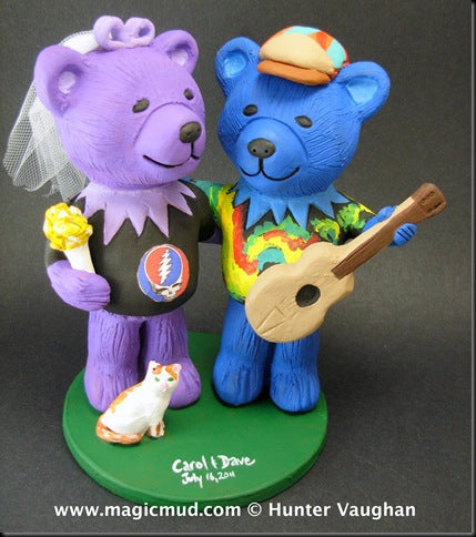 Grateful Dead Heads Wedding Cake Topper