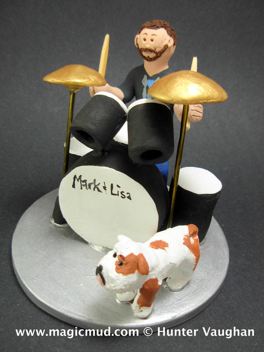 Groom's Cake Topper for a Drummer