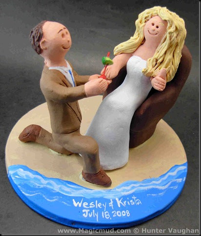 Marriage Proposal Wedding Cake Topper