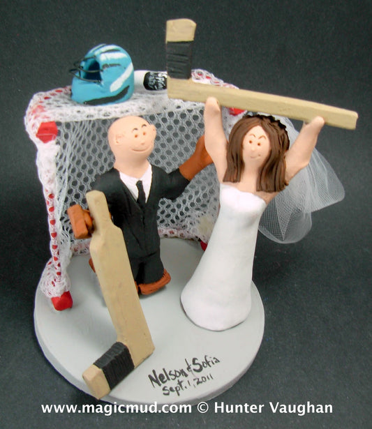 VIDEO - Hockey Wedding Cake Toppers