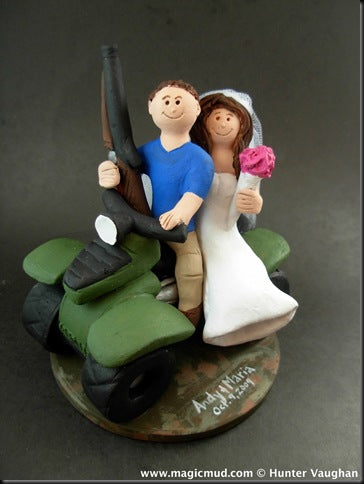 Hunter on ATV Wedding Cake Topper