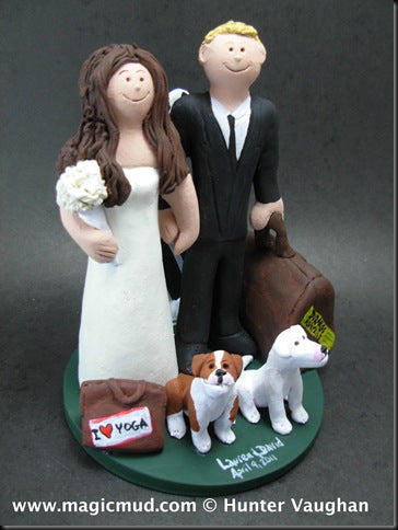 I Love Yoga Wedding Cake Topper