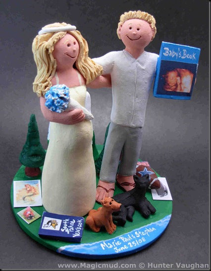 Wedding Cake Topper of the Day .... Pregnant Bride Cake Topper