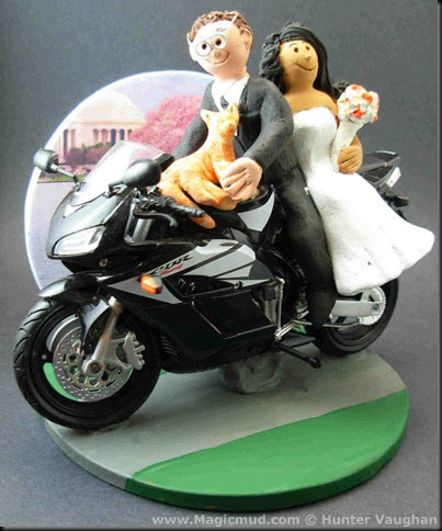 Wedding Cake Topper of the Day...Motorcycle Sportsbike Cake Topper