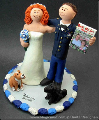 U.S. Army Dress Blues Wedding Cake Topper