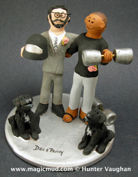 Wedding Cake Topper for an Interracial Couple