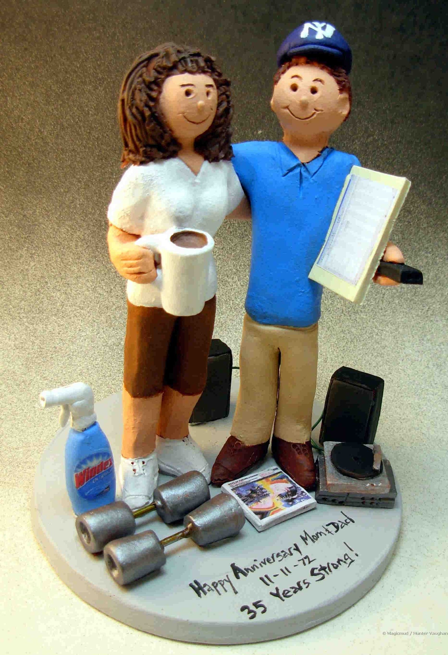 35th Anniversary Wedding Cake Topper