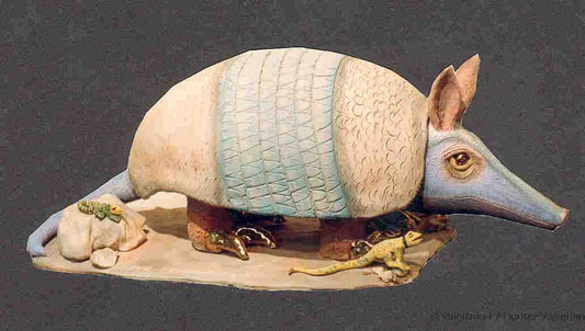 Ok...you're the boss Clay Sculpture of Armadillo