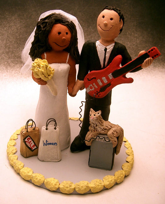 Guitarist's Wedding Cake Topper