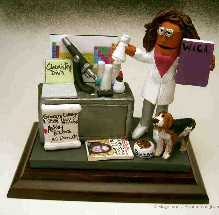 Chemistry Graduate's Cake Topper