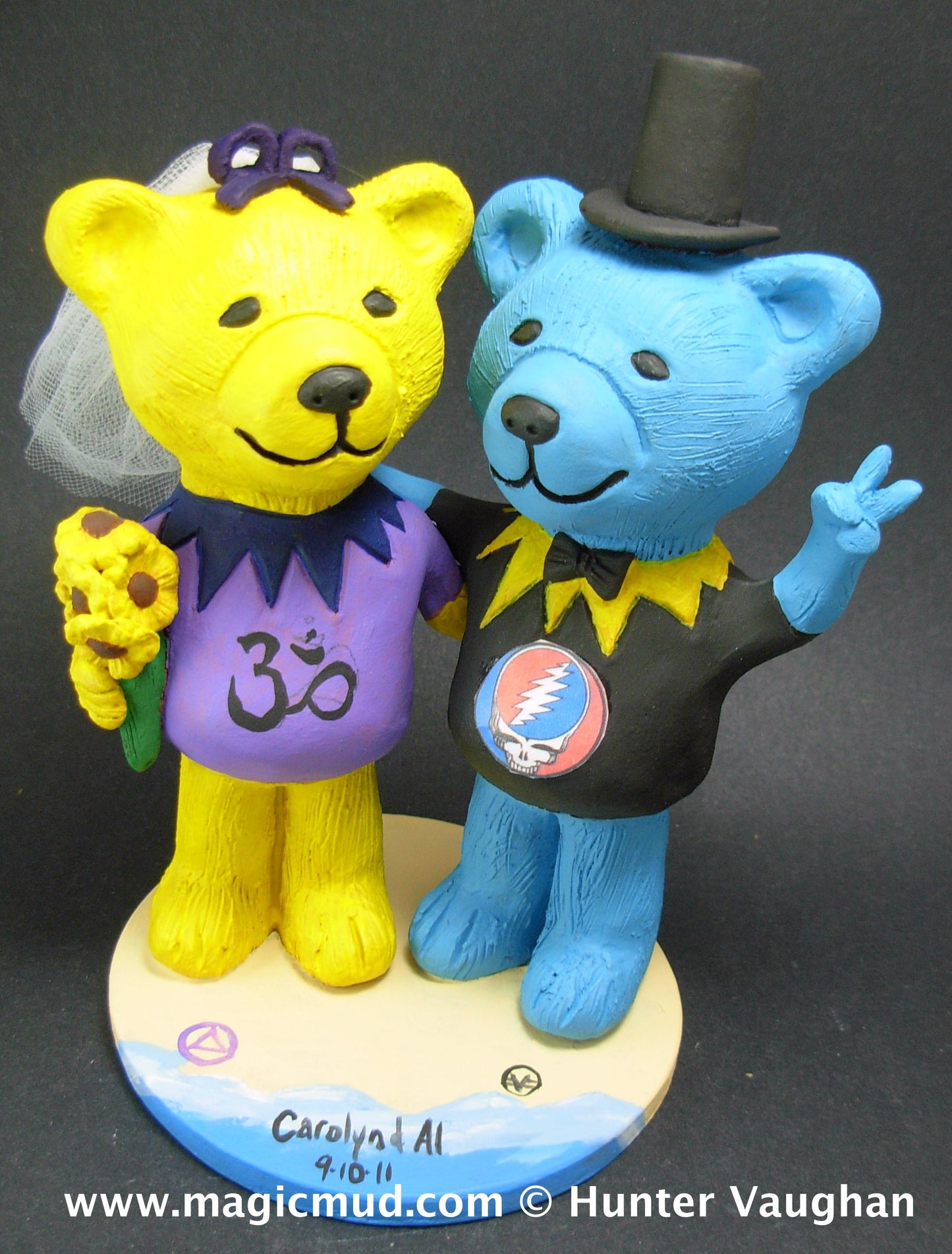 Deadhead Bears Wedding Cake Topper