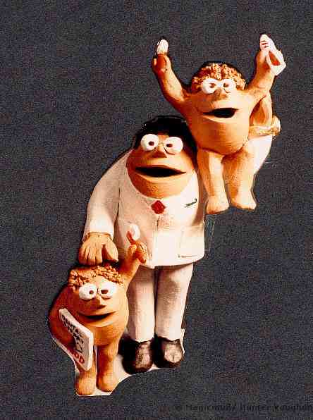 Ceramic Statue with child patients. Unique dental office gift custom made for you.
