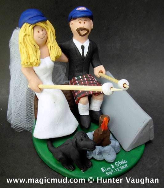 Groom in Kilt Wedding Cake Topper