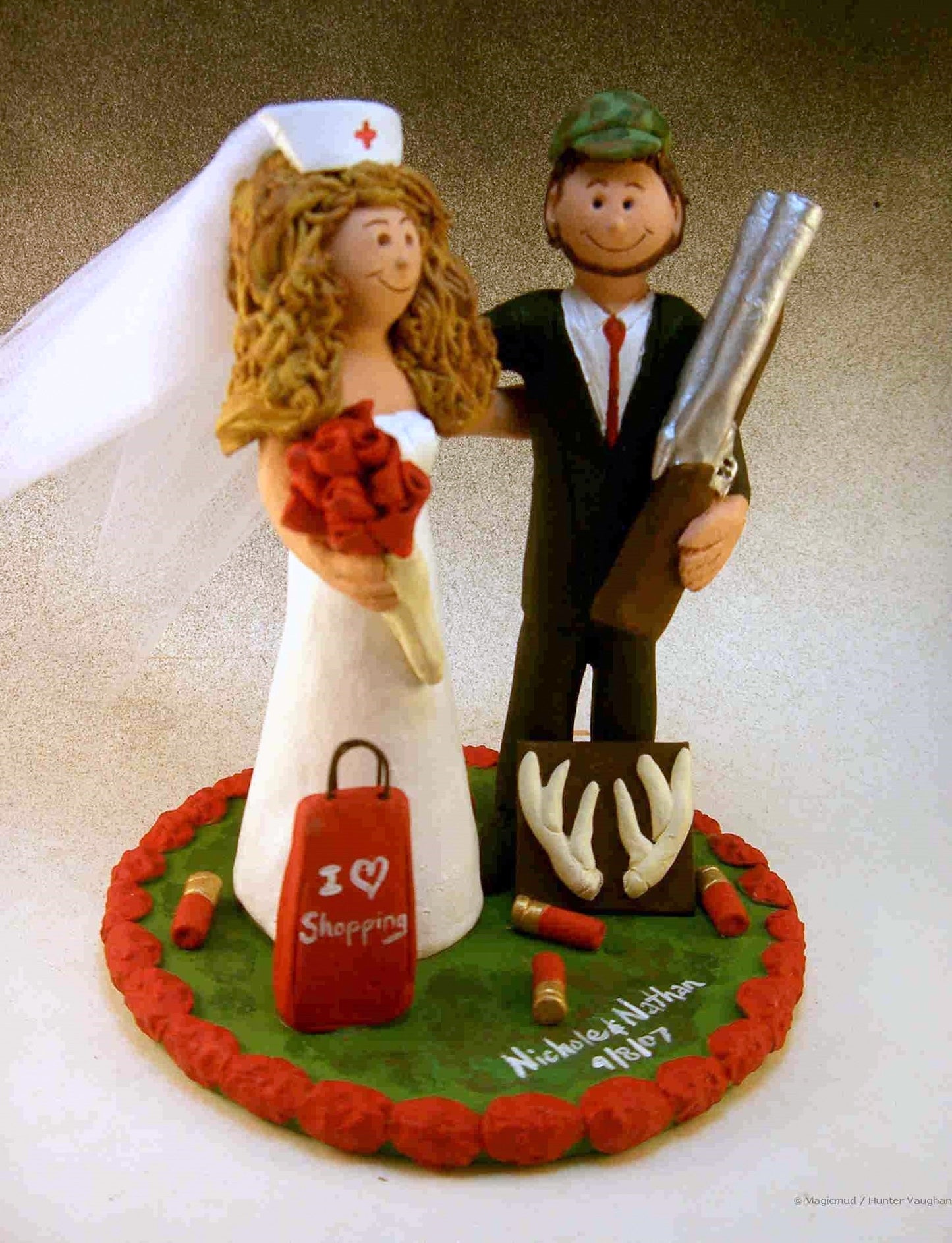 Hunter weds Nurse Cake Topper