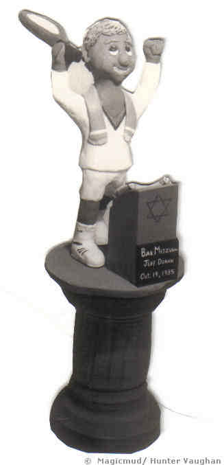 A Unique Bar Mitzvah gift ...a personalized trophy of him, made to order