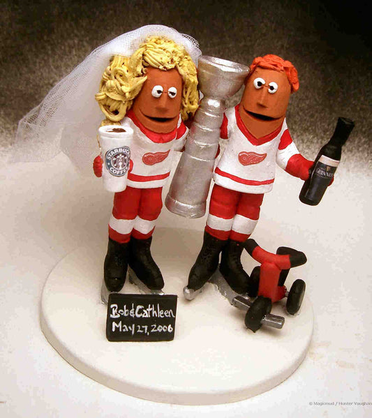 Stanley Cup Themed Wedding Cake Topper