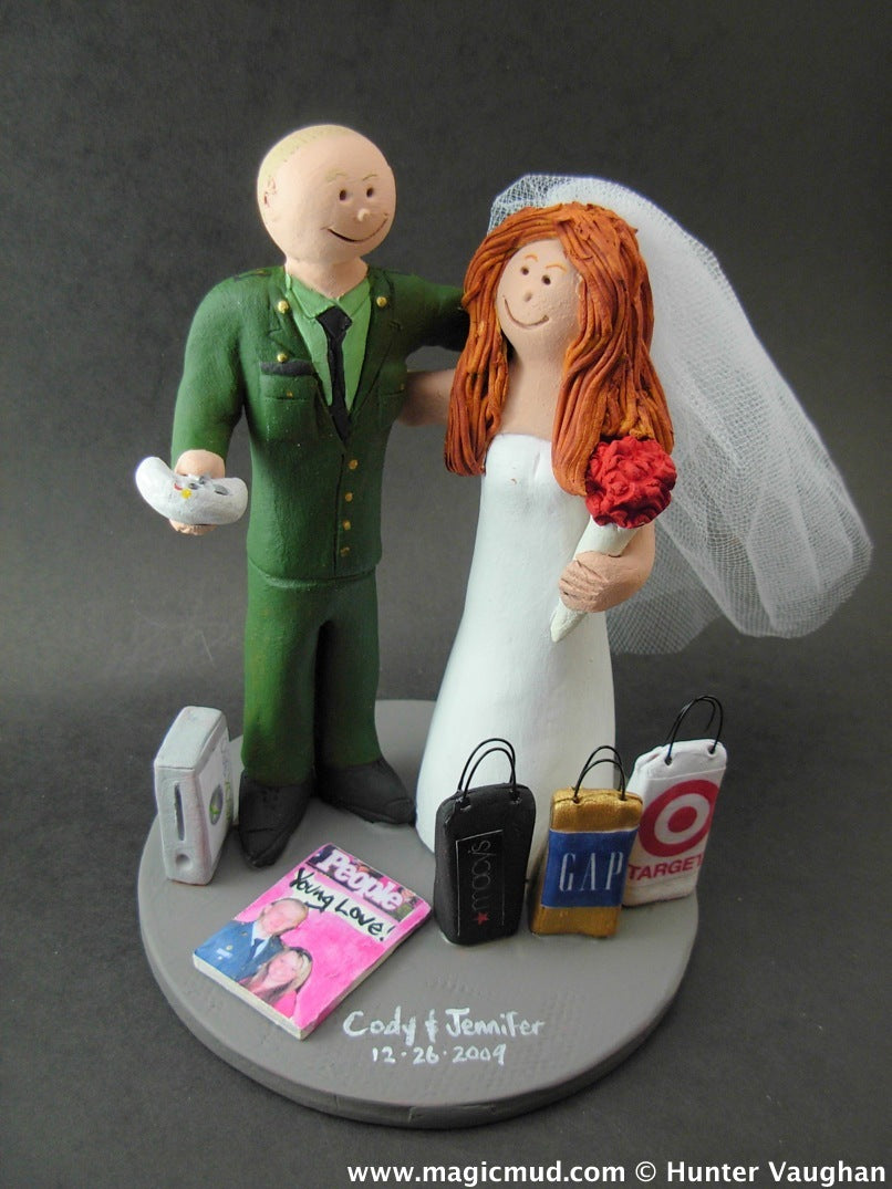 U.S. Army Green's Wedding Cake Topper