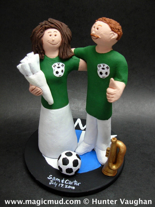 Soccer Fan's Wedding Cake Topper