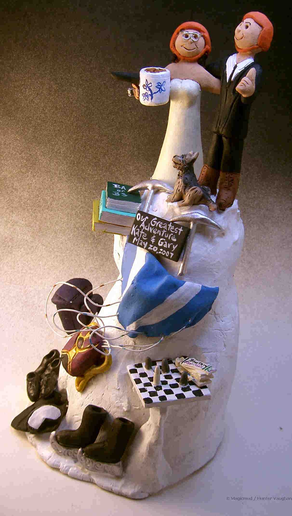 Mountain Climbers Wedding Cake Topper