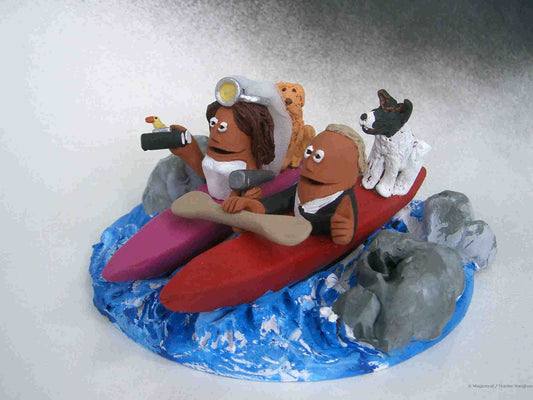 Whitewater Wedding Cake Topper