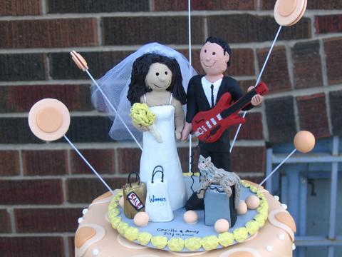 Guitarist's Wedding Cake Topper