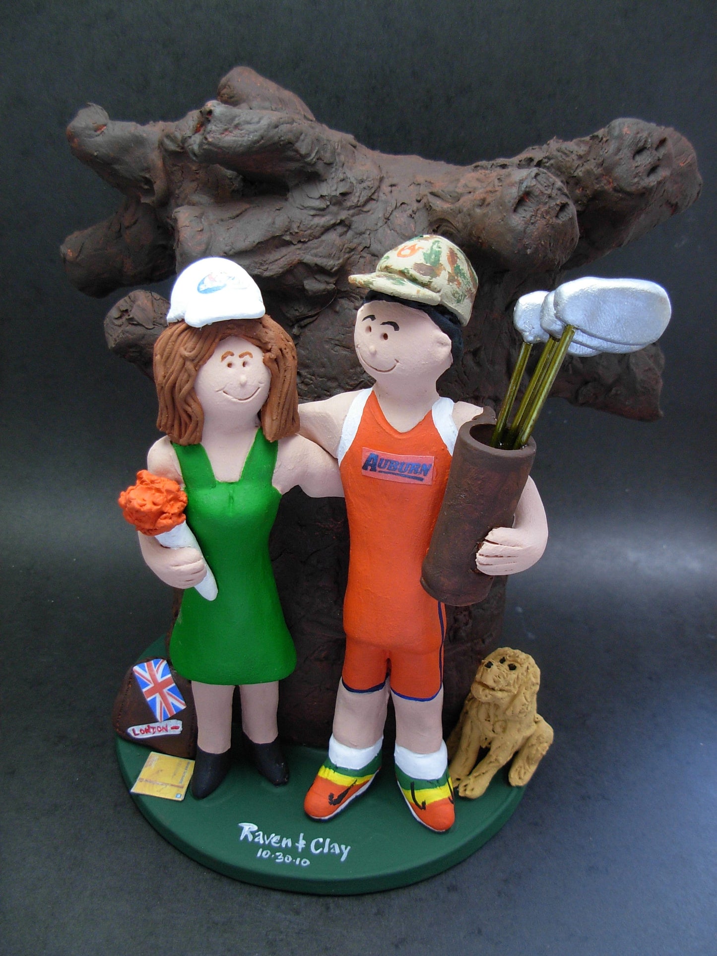 Golfing Wedding Cake Toppers, Custom Made Golfers Wedding Cake Topper - Wedding Cake Topper for Golfing Bride and Groom - Golf Cake Topper