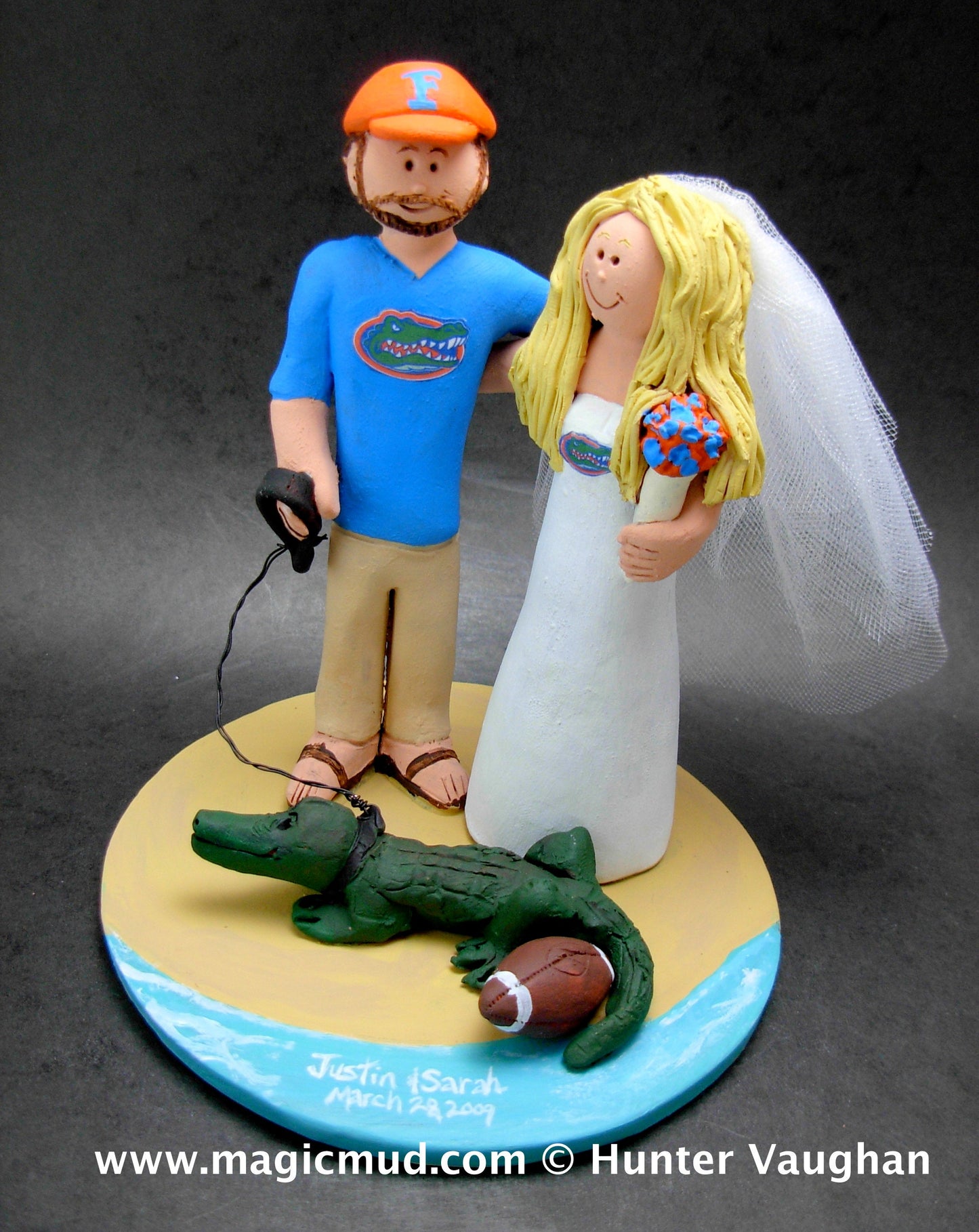 Football Wedding Cake Topper, Football Bride Wedding Cake Topper - Steeler's Wedding Cake Topper - New York Giants Wedding Cake Topper - iWeddingCakeToppers