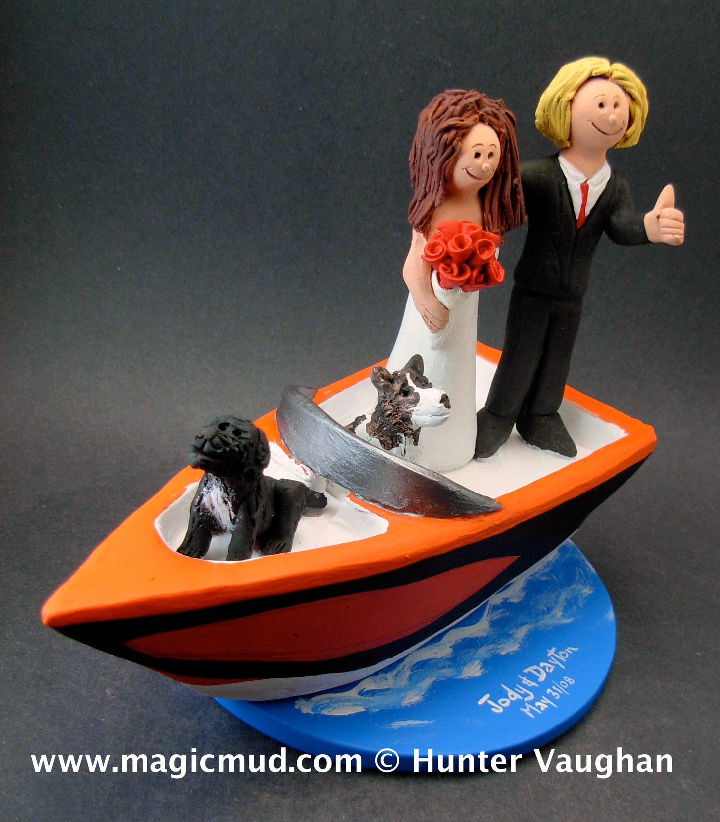 Sailboat Wedding Cake Topper, Yacht Wedding Cake Topper, Power Boat Wedding Cake Topper - iWeddingCakeToppers