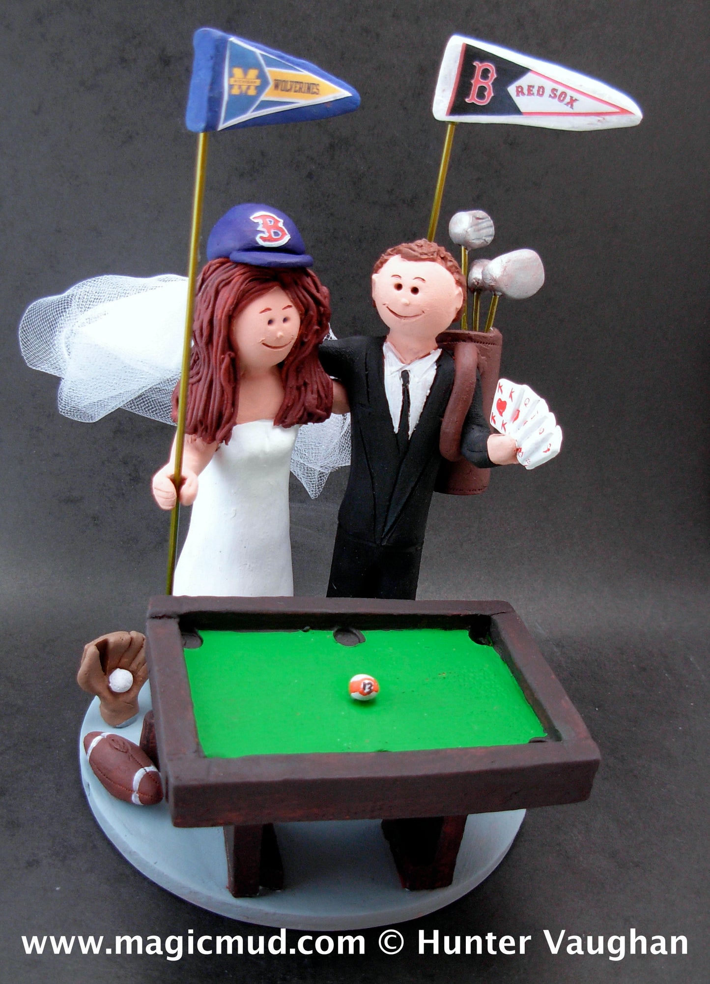 Golfing Wedding Cake Toppers, Custom Made Golfers Wedding Cake Topper - Wedding Cake Topper for Golfing Bride and Groom - Golf Cake Topper