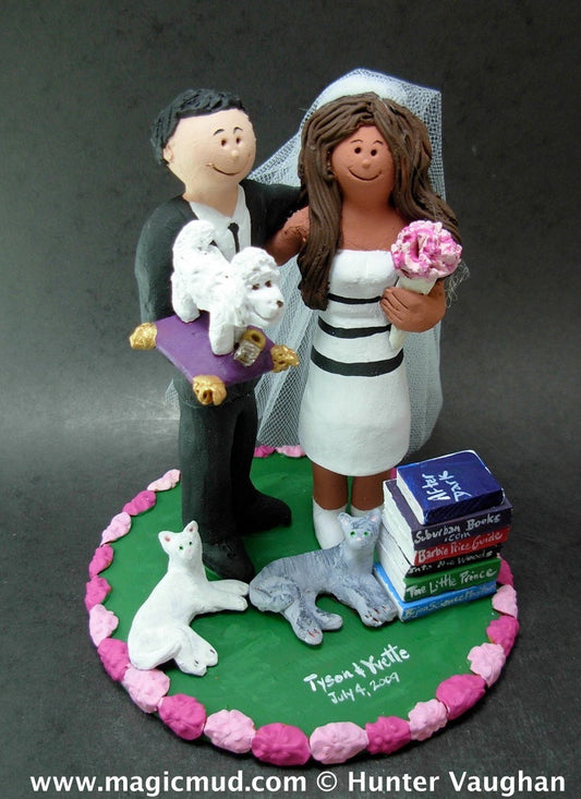 Mixed Race - Interracial Wedding Cake Topper, Wedding Cake Topper for a Mixed Race Bride and Groom, Bi - RacialWedding Cake Topper - iWeddingCakeToppers