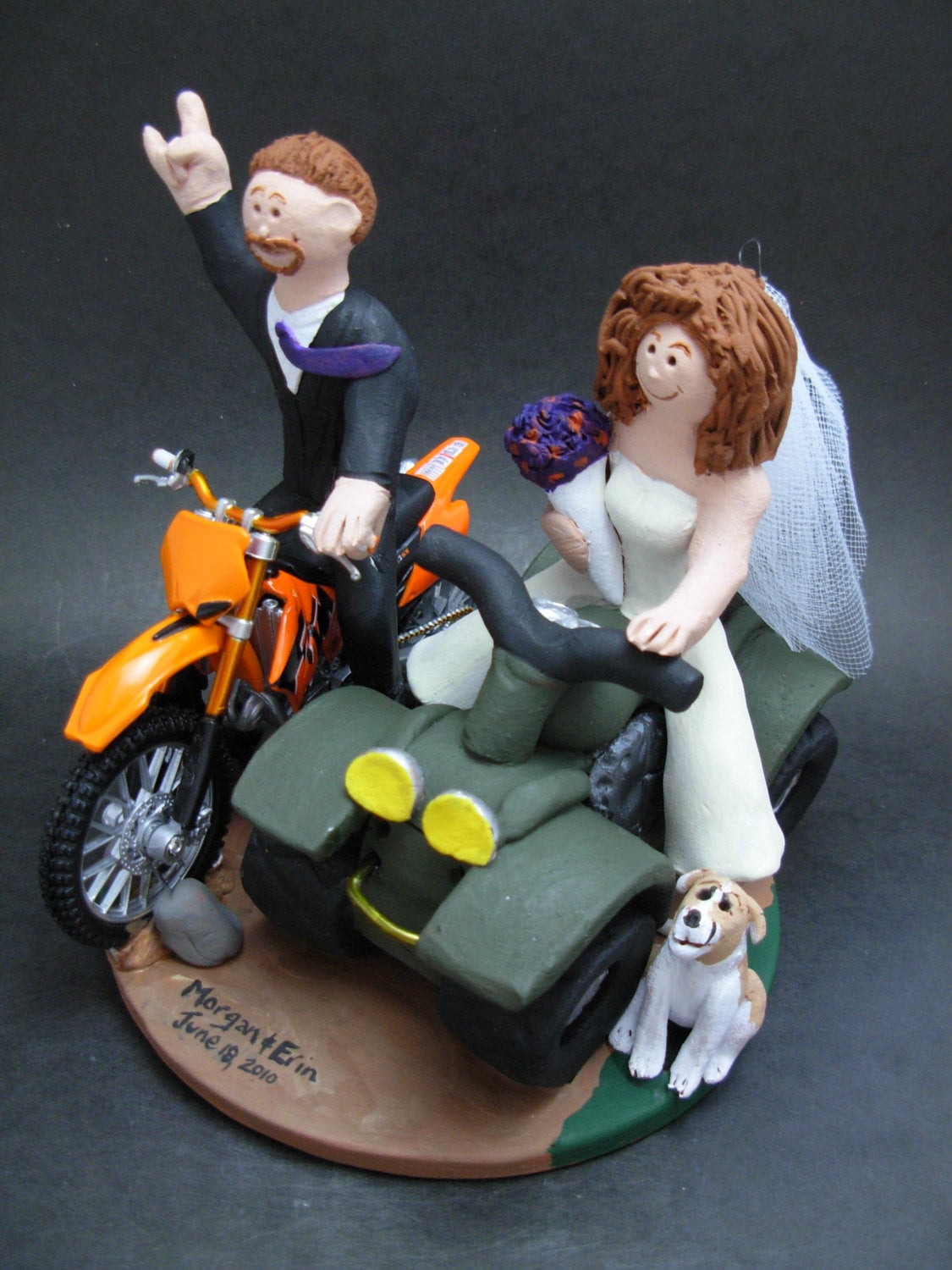 Custom ATV Riders Wedding Cake Topper, All Terrain Vehicle Wedding Cake Topper, Off Road Vehicle Wedding Cake Topper, ATV Riders Cake Topper - iWeddingCakeToppers