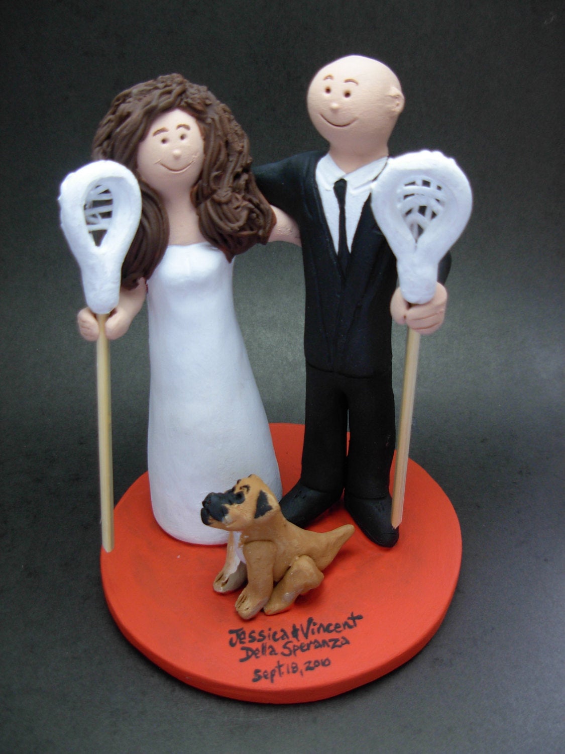 Lacrosse Wedding Cake Topper, Lacrosse Players Wedding Cake Topper, Athletes Wedding Cake Topper, Any Sport Wedding Cake Topper Custom Made - iWeddingCakeToppers