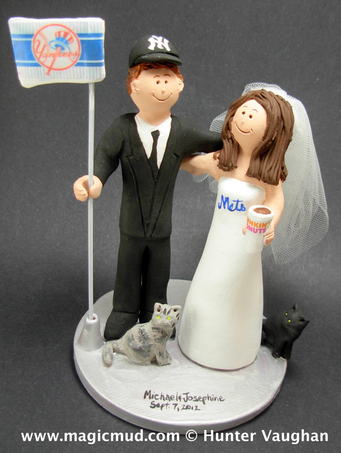 New York Mets Baseball Wedding Cake Topper, Baseball Team Wedding Cake Topper, Mets Jersey Wedding Cake Topper, Baseball Wedding CakeTopper