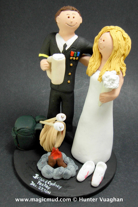 Army Groom In Uniform Wedding Cake Topper, Dress Blues Uniform Wedding Cake Topper, Beer Stein Wedding Cake Topper, Army Wedding Cake Topper