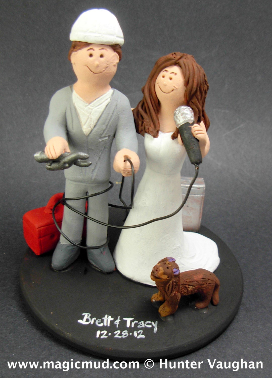 Singing Bride's Wedding Cake Topper, Piano Players Wedding Cake Topper, Lounge Singers Wedding Cake Topper, Singing Diva Wedding Cake Topper - iWeddingCakeToppers