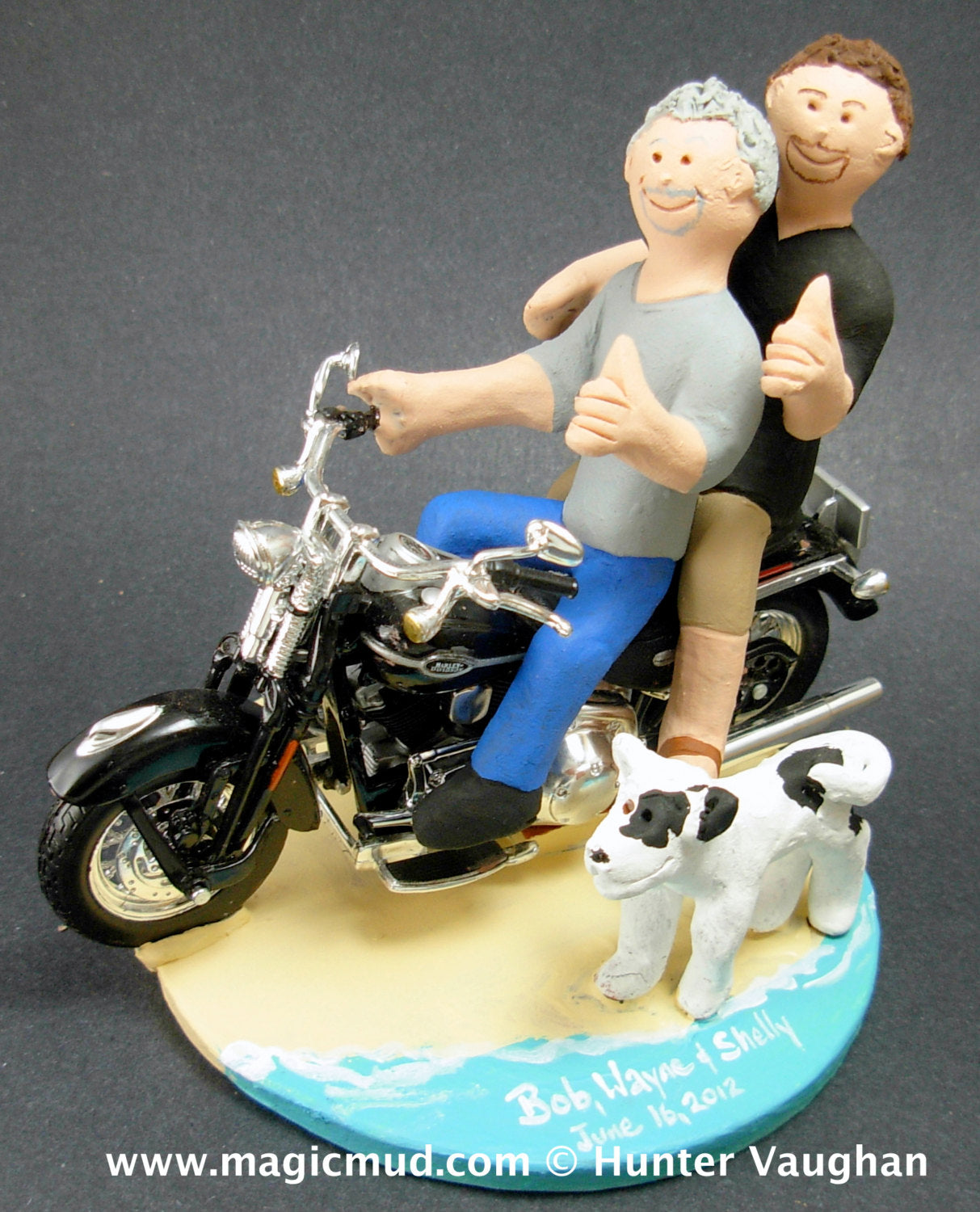 Gay Motorcyclist Wedding Cake Toppers custom made for same sex weddings!...handmade to order to your specifications. Gay Wedding Cake Topper - iWeddingCakeToppers