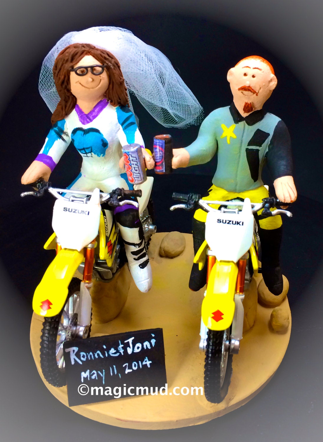 Suzuki Motorcycle Wedding Cake Topper, Motorcycle Wedding Anniversary Gift, Suzuki Motorcycle Wedding Anniversary Gift, Anniversary Gift