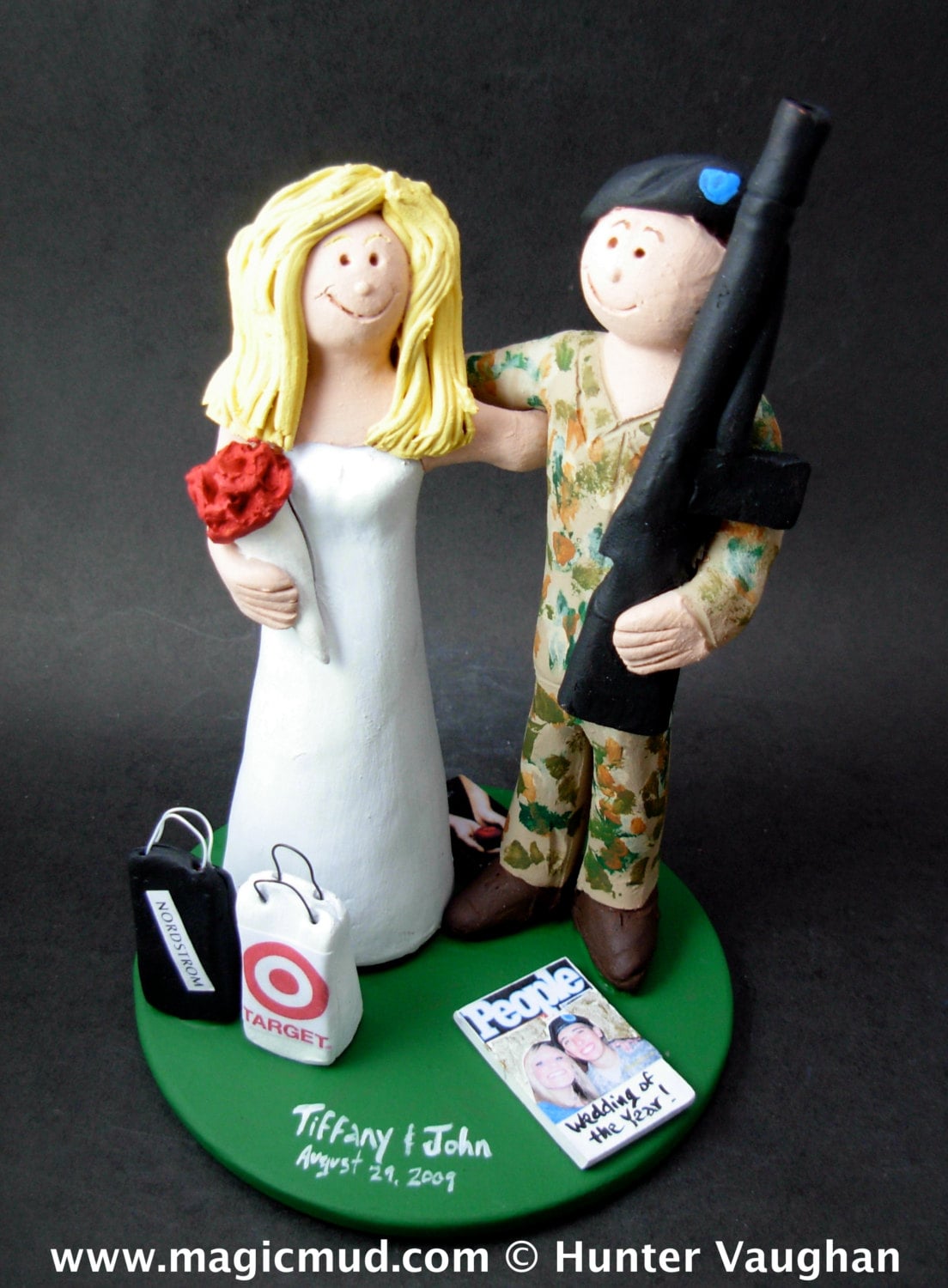 Soldier in Camo with M16 Wedding Cake Topper, Soldier's Wedding Anniversary Cake Topper, Military Wedding CakeTopper, Air Force Figurine