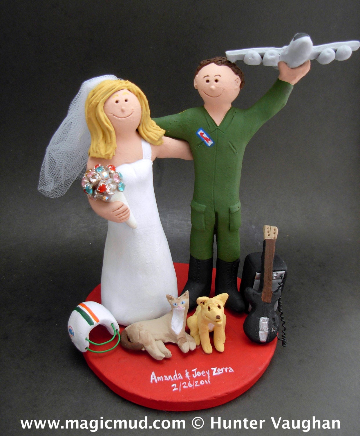 Air Force Jet Pilot Groom In Uniform Wedding Cake Topper, Jet Pilot WeddingAnniversary Gift/Cake Topper, F16 Jet Pilot's Wedding Cake Top. - iWeddingCakeToppers