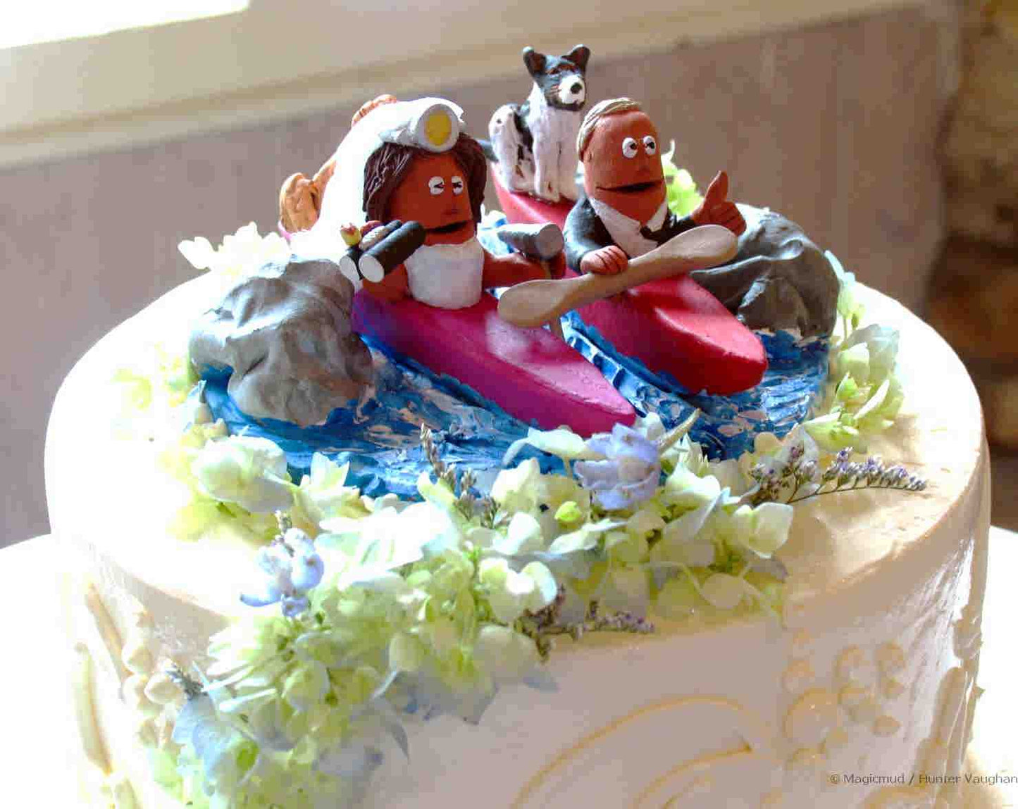 Whitewater Wedding Cake Topper