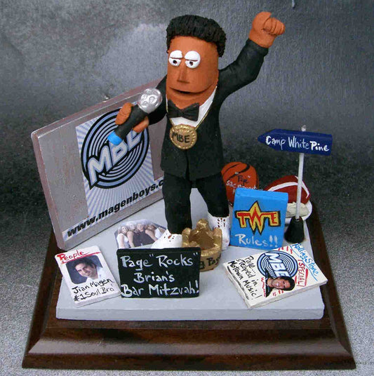 A Fantastic gift for the Bar Mitzvah DJ/MC... these clay caricatures can be made to order for anyone you care about.