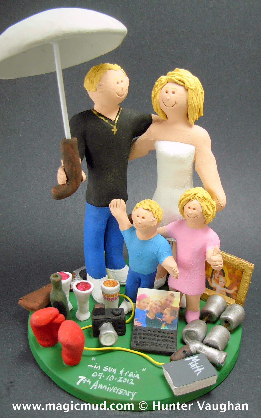 7th Wedding Anniversary Cake Topper