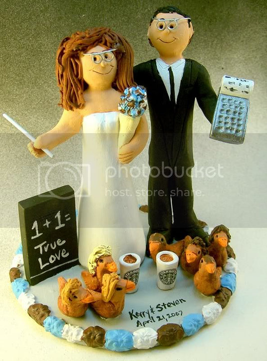 Accountant's Wedding Cake Topper