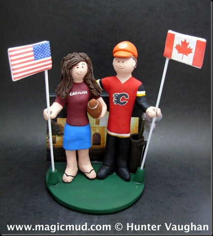 American Flag Wedding Cake Topper