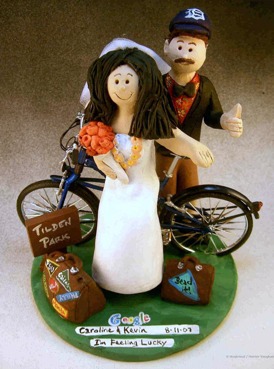 Wedding Cake Topper of the Day...Bicyclist's Wedding Cake Topper