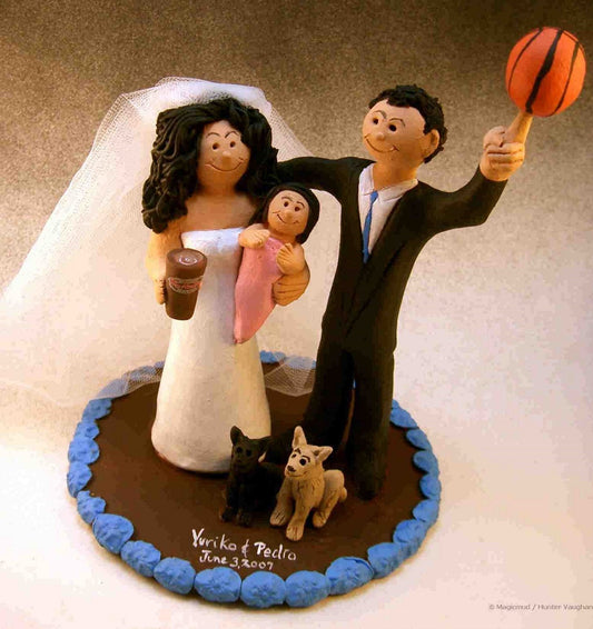 VIDEO - Basketball Wedding Cake Toppers