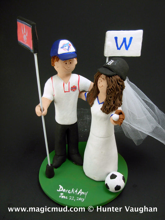 Blue Jays Baseball Wedding Cake Topper