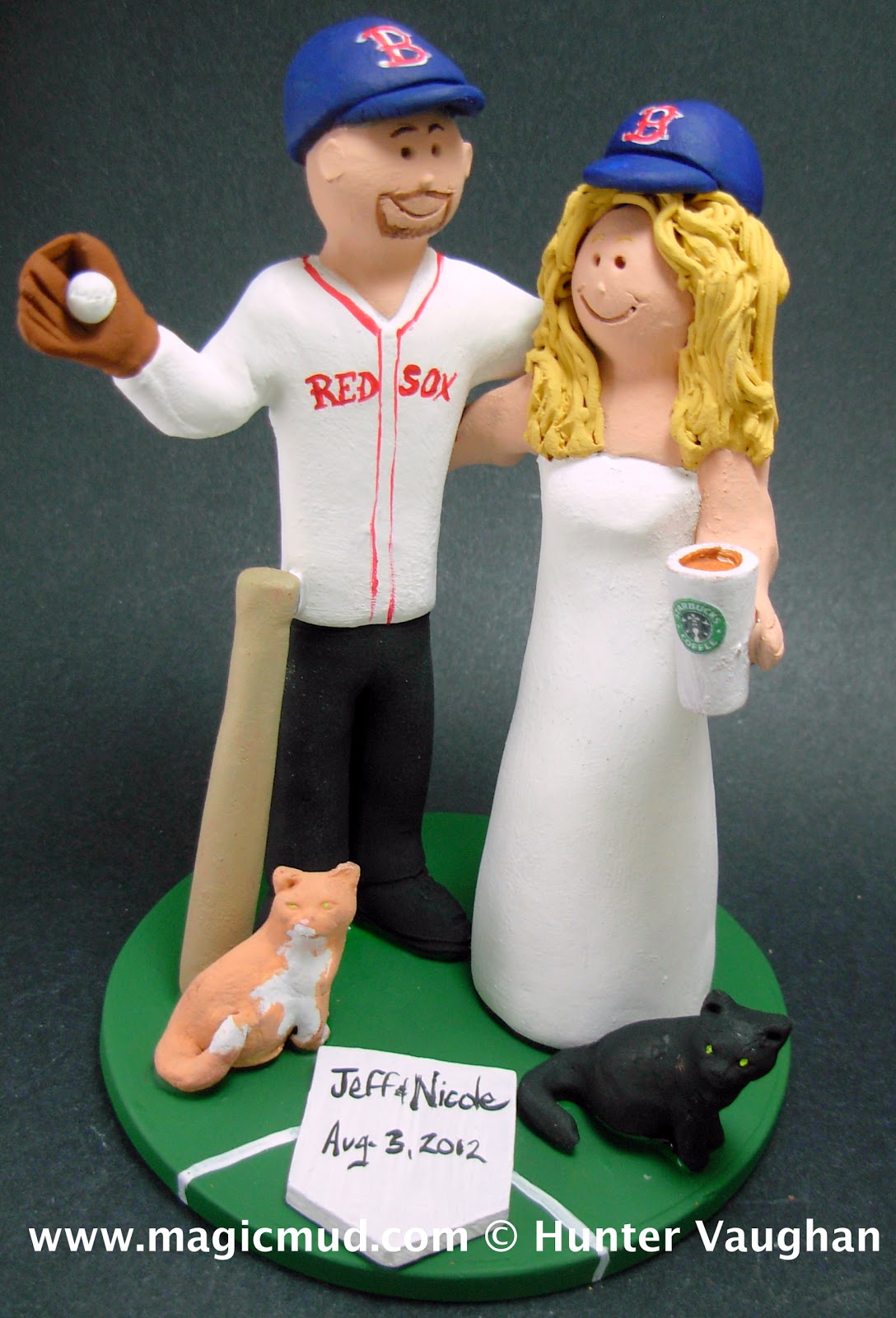 Boston Red Sox Fans Wedding Cake Topper